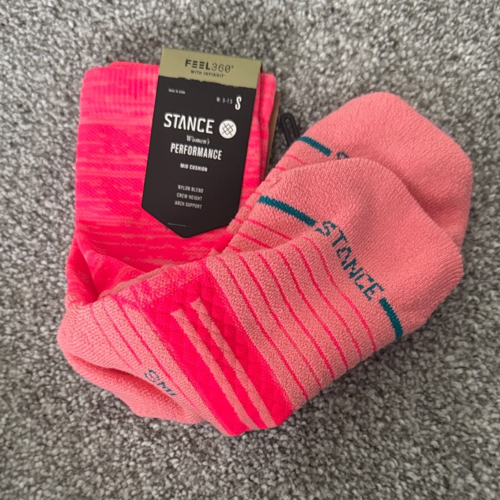 Stance Athletic Socks - Bright Pink and Coral